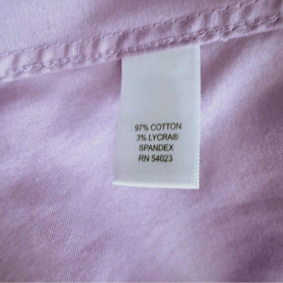 Banana Republic, Women’s Fitted, Button-Down Top. Lavender, Stretch, 8P - Picture 12 of 13